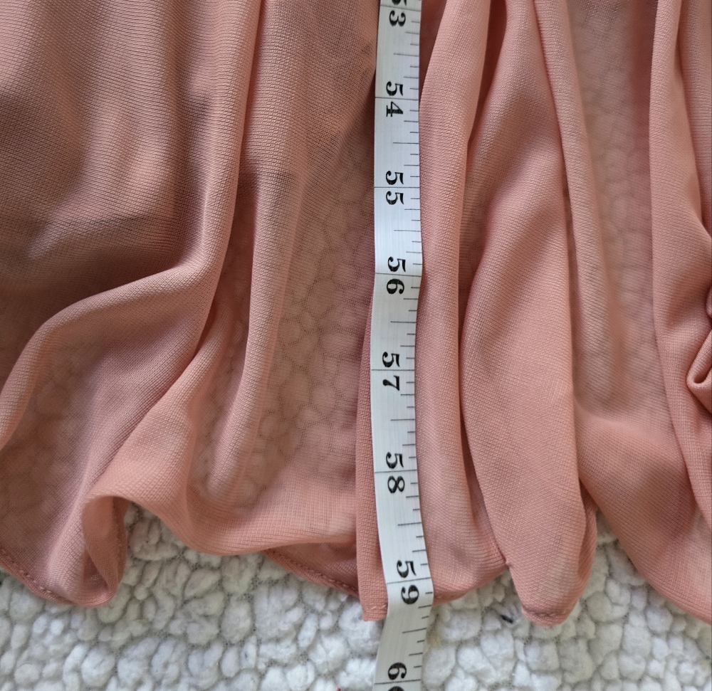 Celebrate Pastel Pink Studio Flutter Sleeve Crisscross Mesh Dress Size 6 - Picture 9 of 14